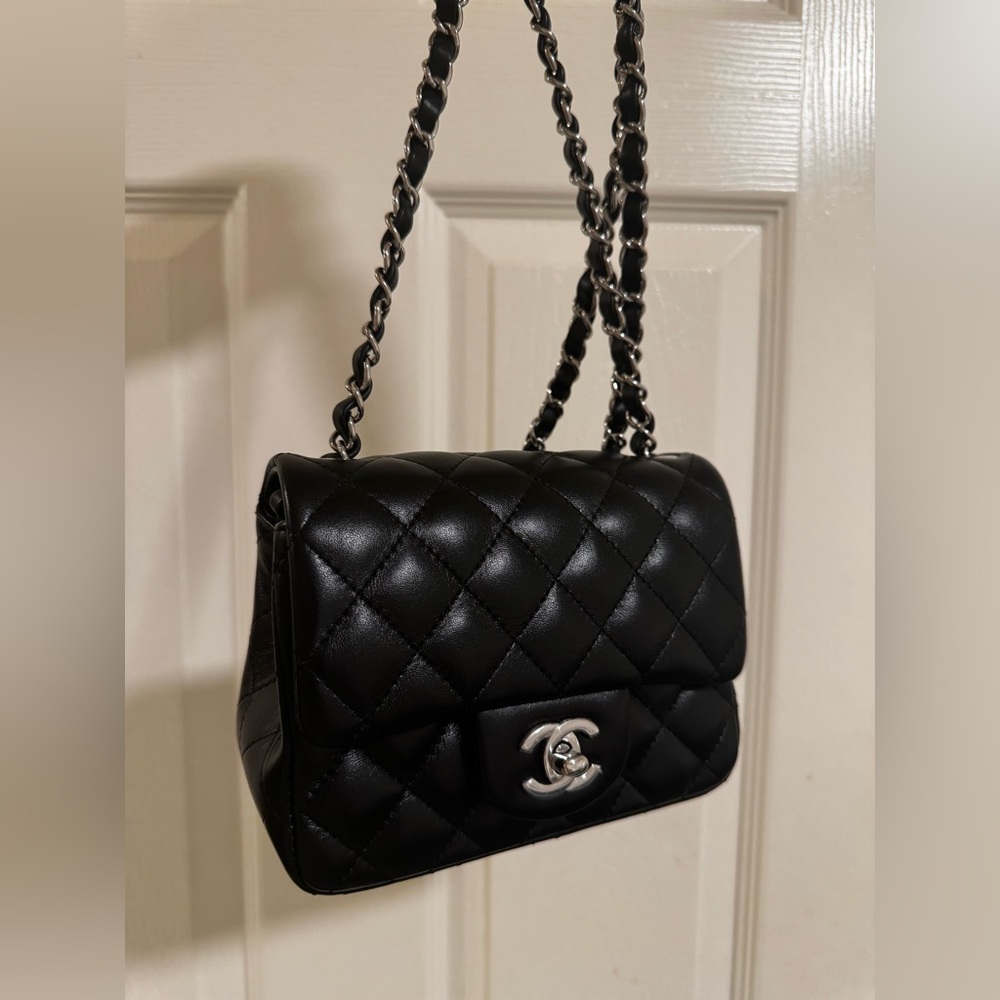 NIB Chanel 24C Quilted Mini Square Flap